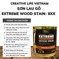 Extreme Wood Stain 800g - Sơn lau màu cho gỗ gốc nước Creative Life Vietnam mã 8xx