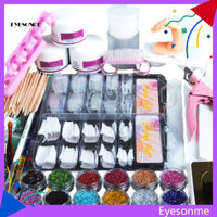 Eyes Pro Nail Art Kit Set Acrylic Powder Long Lanh Thạch Bàn Chải Tập Tin Dụng Cụ Làm Móng Tay