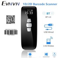 Eyoyo Evnvn Đầu đọc mã vạch Mini 3 trong 1 2.4G Không dây & USB Có dây 1D 2D Mã QR Máy quét mã vạch Bluetooth