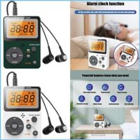 Ez AM Đài FM Di Động Chạy Bằng Màn Hình LCD Đồng Hồ Báo Thức Kỹ Thuật Số Bỏ Túi