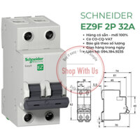 EZ9F34232 - Easy9 miniature circuit breaker- 2P - 32A - Aptomat CB Tép Schneider MCB EZ9F 2P 32A 4,5kA