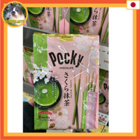 Ezaki Glico Pocky Sakura Matcha Chocolate Glico (1 bag content 8 small packs) Limited until April/ strawberry