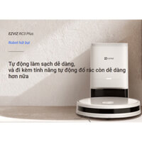 EZVIZ Robot hút bụi tự động RC3+ (RC3 PLUS), trạm sạc tự động, Lực hút 2700PA