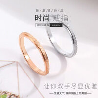 F First Choice Bán chạy Phiên bản Hàn Quốc Nhẫn mờ vàng hồng Nhẫn đôi thép titan