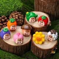 F & Z] 3D DIY Nhựa Phụ Kiện Ô Tô Đồ Trang Trí Nhỏ Móc Khóa Túi Mù 8 Cái / bộ Mới