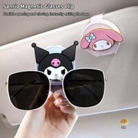 F & Z] Sanrio Hello Kitty Kính Mát Ô Tô Kẹp Kawaii Kuromi My Melody Tự Động Tấm Che Nắng Kính Giá Đỡ Kính Hỗ Trợ Mới