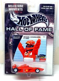 F1 Race Car 2002 Milestone Moments Hot Wheels Hall of Fame Michael Schumacher F1 King 1:64 Scale Collectible Die Cast Metal Toy Car Model