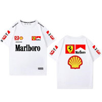 F1 Racing Ferrari Team Schumacher Tay Ngắn Nam Nữ Mùa Hè 2025 Cotton Nguyên Chất Mới Đa Năng Áo Thun Xu Hướng Ins