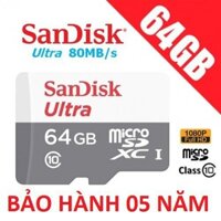 F1 Thẻ nhớ MicroSD Sandisk Ultra 80mb/s 533x Class10 64GB - New 2018 35 1