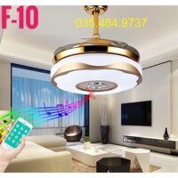 F10 [Thiên Ca Shop] Quạt trần đèn led LOA BLUETOOTH - động cơ lõi đồng 100% - Hàng Cao Cấp