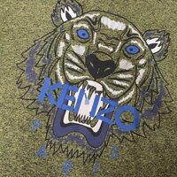 F2GB KENZO Men's Tiger Head Pattern Printed Casual Crew Neck Short Sleeve T T-shirt Top Summer