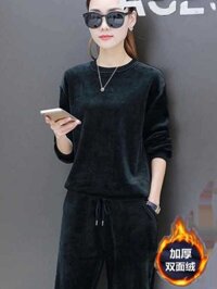 F5 Bộ Đồ Thể Thao Nữ Mùa Thu Đông, Kiểu Dáng Mới Nhất Của Phong Cách Phương Tây, Rộng Rãi Và Dày