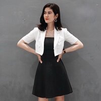 F745 Áo khoác vest lửng tay lỡ