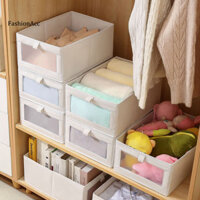 Fa FA| Hộp Bảo Quản Quần Áo Cửa Sổ Trong Suốt Dễ Dàng Truy Cập Chịu Lực Mạnh Dung Tích Lớn Vải Lanh Cotton Xếp Chồng Tủ Quần Áo Tổ Chức Có Tay Cầm Đồ Dùng Phòng Ngủ