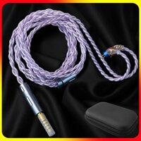 Faaeal CVJ Flora Earbud Cáp Thay Thế Thêm Ốp Lưng Dây Tai Nghe Mạ Bạc 0.78mm Kết Nối Dòng Âm Thanh 3.5 + 4.4mm Phích Cắm Cho KZ ZST Pro Bl03