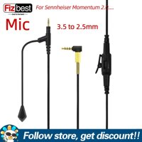 FAAEAL Upgrade Replacement Cable For Sennheiser Momentum 2.0 /On-Ear/Over-Ear Headphones Replacement Audio Cable with Adjustable Professional Game Microphone LazadaMall