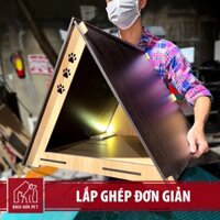 [F⚡︎ASH SALE] Mẫu nhà gỗ cho chó mèo thú cưng BHP6 hình tam giác kiểu gác mái lắp ghép thông minh đủ Size lớn nhỏ