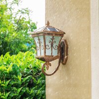 FACAI Outdoor Sconce Lights, Outdoor Waterproof Wall Lamp Patio Solar Energy Led Light Garden Villa Terrace Sconce Glass Lighting