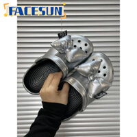 Facesun Giày lỗ bạc nơ dép nữ mùa hè mới giày đi biển