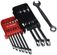 Facom 440.JP10 Set of 10 Metric ratchet wrenches on portable case, Silver