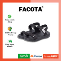 FACOTA Giày Dép Sandal Nam, Nữ Đen Full Mang Đi Chơi Đi Học AN01