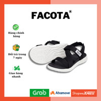 FACOTA giày dép sandal nam nữ, mang đen đế trắng mang đi chơi đi học NN02