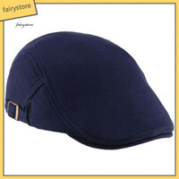 Fairystore| Nam Nữ Mỏ Vịt Thời Trang Cổ Điển Beret Cabbie Cowboy Mũ Phẳng Golf Lái Xe