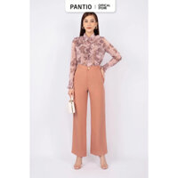 FAK31224 - Áo kiểu công sở vải voan dáng suông cổ đức xếp bèo tạo kiểu - PANTIO