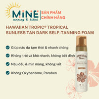 Fake Tanning _ Hawaiian Tropic Sunless Tan Dark Self-Tanning Foam da nâu tạm thời.