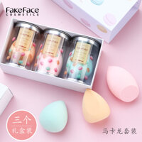 FakeFace Beauty Egg 3 bộ siêu mềm giọt nước cắt xiên trang điểm trứng bông ướt và khô mút đánh phấn