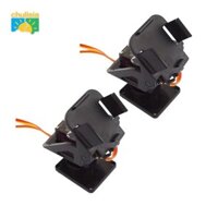 Fakeme Đế nhựa màu đen với đế gắn máy ảnh Servo Pan Tilt Chống rung cho robot tự làm trên không
