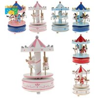 Fakeme Hộp Nhạc Bằng Gỗ Xoay Hộp Nhạc Cơ Đồ Chơi Cho Trẻ Em / Người Lớn - Xanh / Đỏ