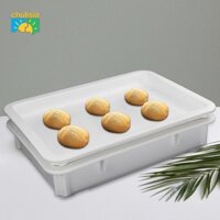 Fakeme Pizza Proofing Box Hình Chữ Nhật Dễ Dàng Làm Sạch Hộp Đựng Di Động Có Nắp Nhẹ Cho Nhà Hàng Hộ Gia Đình Nướng Bánh Pizza Vỏ
