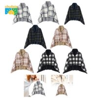 Fakeme Poncho Chăn Lập Chăn Có Nút Nhẹ Cho Nữ Áo Khoác Bọc