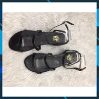 FALE |  New | Real Giày sandal nữ quai ngang R056 cao 2cm da bóng Đẹp Xịn . 2020 new .. .. . . . : You ; ❄ . ' & ¹
