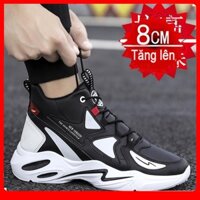 ❐✥✑Fall vô hình bên trong tăng giày nam thể thao 10cm chiều cao 8cm thường