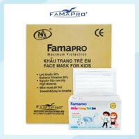 FAMAPRO - KTYT MAX KID Khẩu trang y tế trẻ em cao cấp 3 lớp kháng khuẩn Famapro Max Kid 50 cáihộp - THÙNG - TRẮNG
