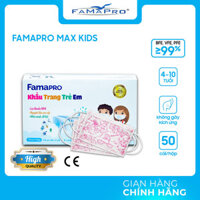 FAMAPRO - KTYT MAX KID Khẩu trang y tế trẻ em cao cấp 3 lớp kháng khuẩn Famapro Max Kid 50 cáihộp - THÙNG - KITTY