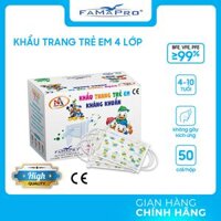 FAMAPRO - KTYT MAX KID Khẩu trang y tế trẻ em cao cấp 3 lớp kháng khuẩn Famapro Max Kid 50 cáihộp - COMBO 3 HỘP - MINION