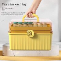 Family medicine box with large capacity and multi-layer first-aid box, drug classification storage box