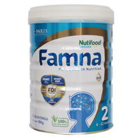 FAMNA số 2 850 Gr : sữa bột giúp đề kháng khỏe , tiêu hóa tốt cho trẻ từ 6- 12 tháng tuổi