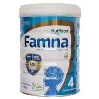 FAMNA số 4 850 Gr : sữa bột giúp đề kháng khỏe , tiêu hóa tốt cho trẻ từ 2 tuổi trở lên