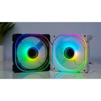 Fan case Centaur TF-CT02 12cm trắng đen led RGB đồng bộ hub coolmoon