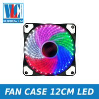 FAN CASE PC 12CM ĐÈN MÀU 33 BÓNG LED CHÔNG RUNG - HÀNG CHÍNH HÃNG