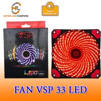 Fan Case VSP 12cm LED đỏ 33 Bóng - Fan led