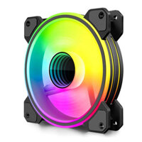 FAN COOLMOON WF1 XUYÊN TÂM LED RGB ĐEN