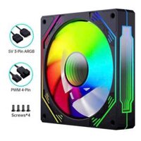 Fan LED Coolerman C5 – fan12Cm Led vô cực. Màu đen