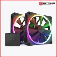 FAN NZXT F140RGB BLACK - TWIN (PACK 2 FAN RGB 140MM/ CÓ HUB)