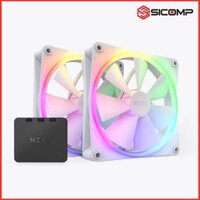 FAN NZXT F140RGB WHITE - TWIN (PACK 2 FAN RGB 140MM/ CÓ HUB)