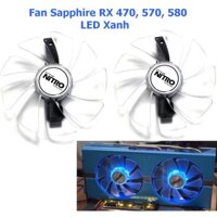 Fan Quạt VGA Sapphire RX 580 8G LED Xanh